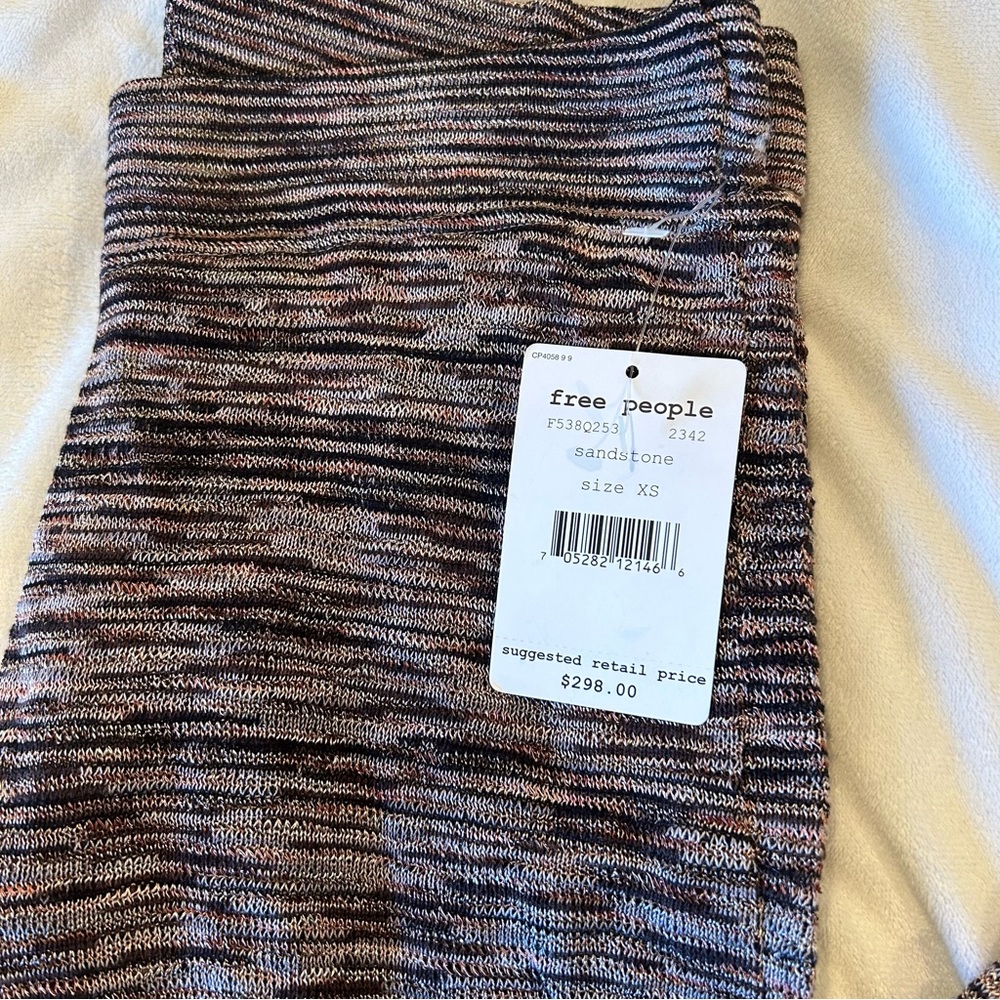Free People Spun Sweater Pants Lined Sandstone Pink Brown NWT XS RARE - Picture 4 of 8